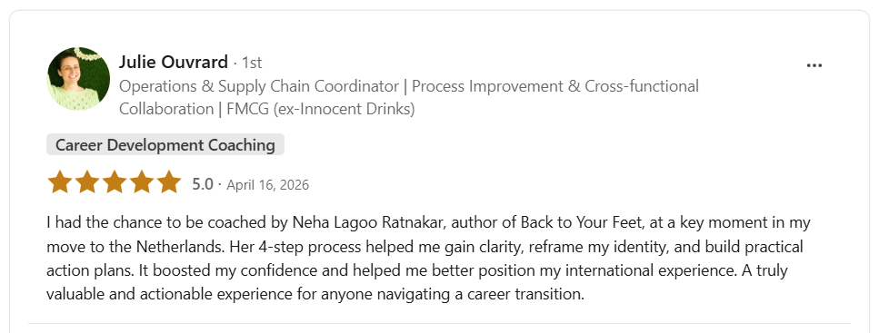 LinkedIn recommendation from Julie Ouvrard, Operations & Supply Chain Coordinator